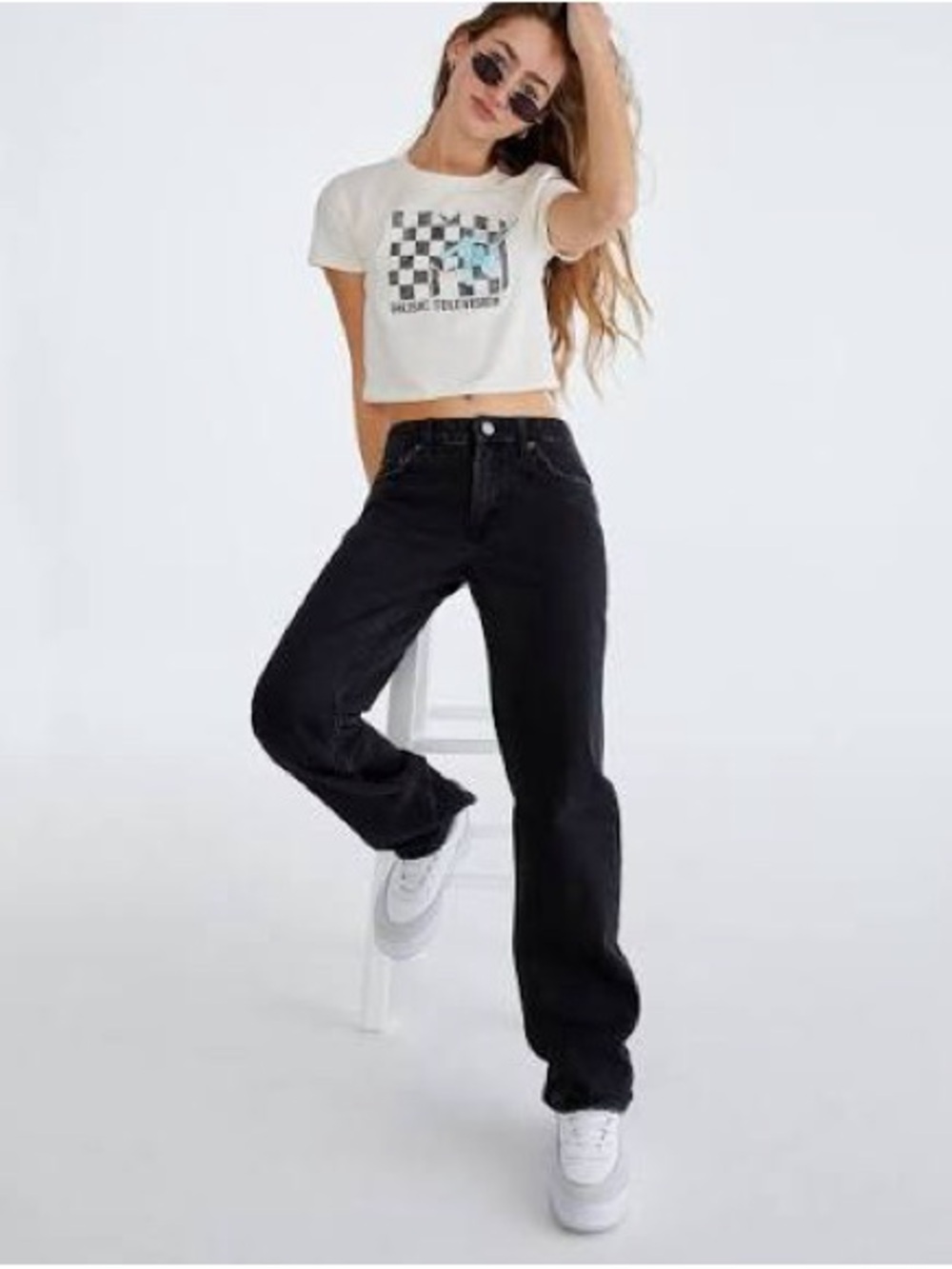 New with tags! Aeropostale Jeans Womens 0 Black 90s Baggy Straight Leg